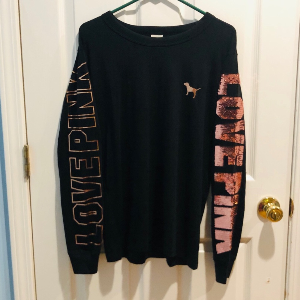 ***SOLD*** Pink Victoria’s Secret bling shirt